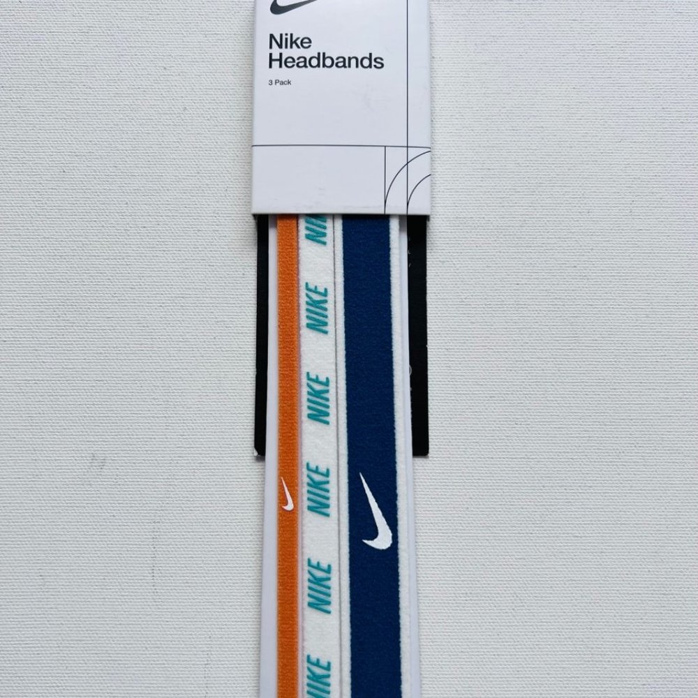 Nike Mixed Width Headbands 3 Pack Teal / White / Mango